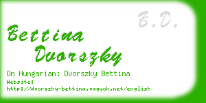 bettina dvorszky business card